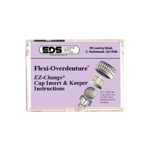 Flexi-Overdenture EZ-Change Keeper & Cap Inserts Intro Kit, Contains 2 Keepers, 2 Cap Inserts, 2 Rubber Bands, 1 EZ-Change Wrench thumbnail 2