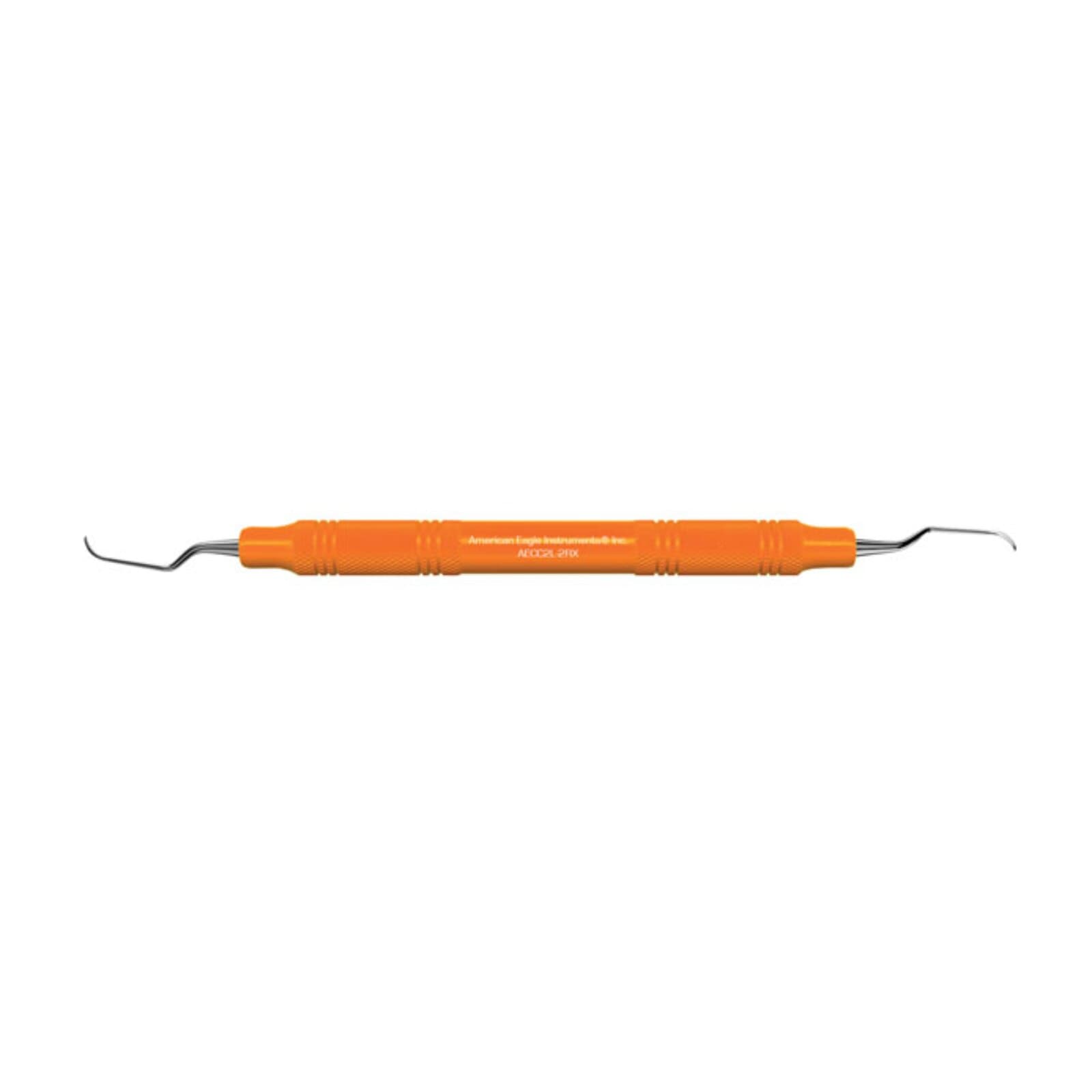 American Eagle Columbia 2L-2R Universal Curette, Double End, 3/8" EagleLite Resin Handle, Orange, AECC2L-2RX thumbnail 2