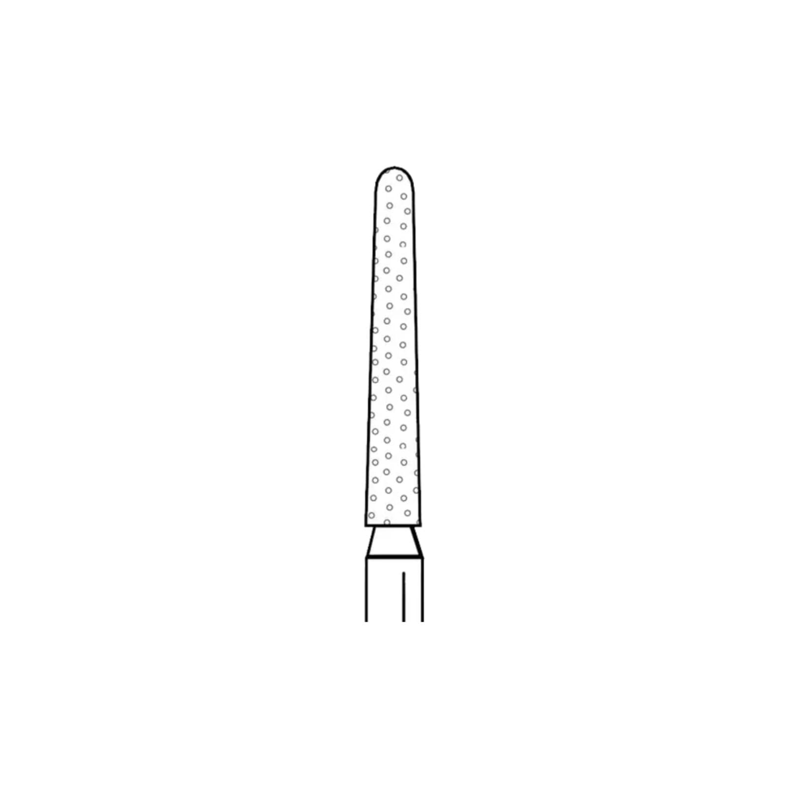 Two Striper Diamond Bur, FG, Round-End Taper, 782.10C, Coarse, Green, 1.6 mm Major/1.1 mm Minor Diameter, 10 mm Length, 5/Pk, 2015425 thumbnail 7