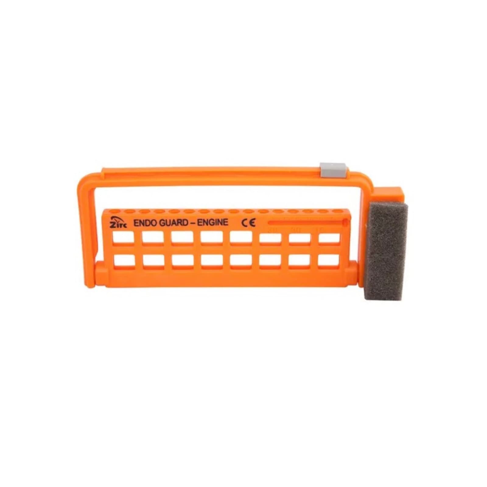 Zirc Steri-Endo Guard Engine Endodontic File Organizer, Neon Orange, Holds 11 Engine & 5 Hand Files, 50Z452Q - Neon Orange Steri-Endo Guard Engine - Image 1