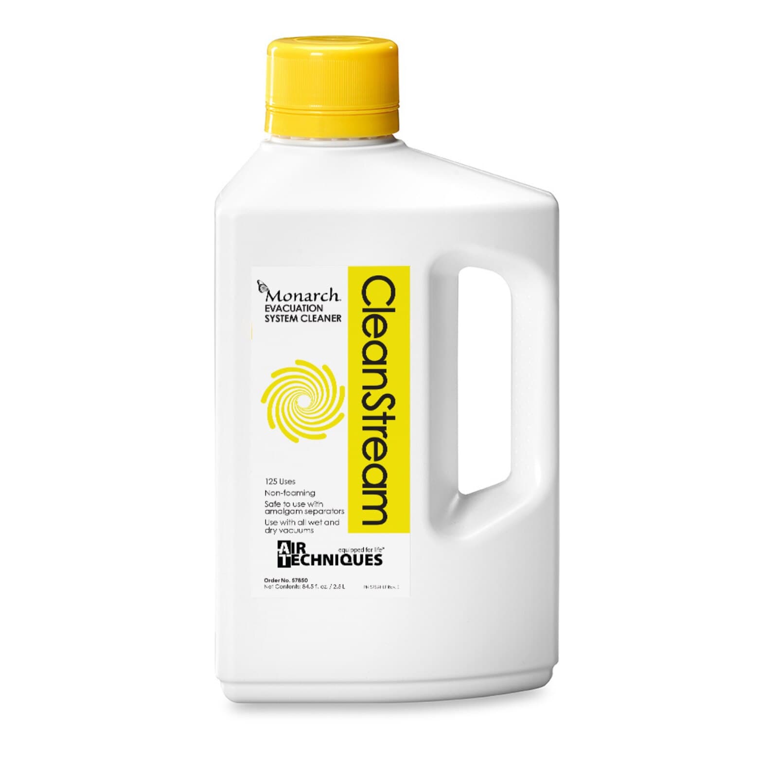 Air Techniques Monarch CleanStream Evacuation System Cleaner, Concentrated, 2.5 L (84.5 oz), 125 Cleanings, 57850 thumbnail 4