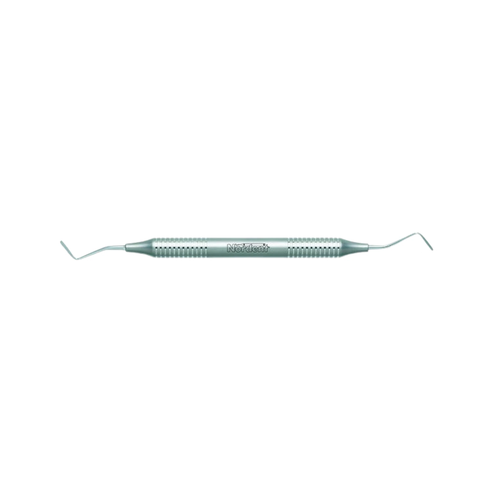 Nordent Gingival Cord Packer, Double-Ended, Plain, #213 Anatomical 45° Offset Blades, Medium Round Handle, RGPNP213 - Gingival Cord Packer DE Plain #213 Curved Medium Rnd - Image 1