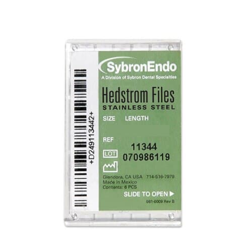 Sybron Endo Hedstrom Files, Stainless Steel, 30 mm, #35, Green, 6/Pk, 12826 thumbnail 3