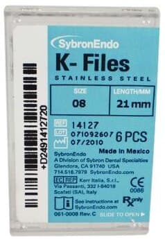SybronEndo K-Files Stainless Steel 21mm #08, Gray, 6/Pack, 14127 thumbnail 12