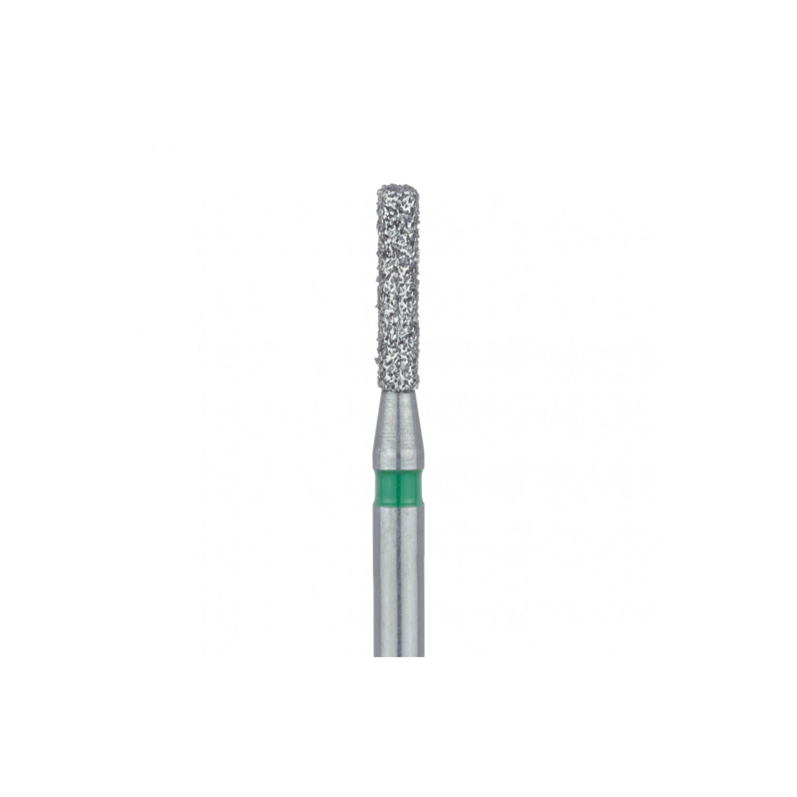Meisinger 841G-014-FG Diamond Bur, Coarse (Green), Round Edge Cylinder, FG, 1.4 mm Head Diameter, 6.0 mm Head Length, 5/Pack thumbnail 3