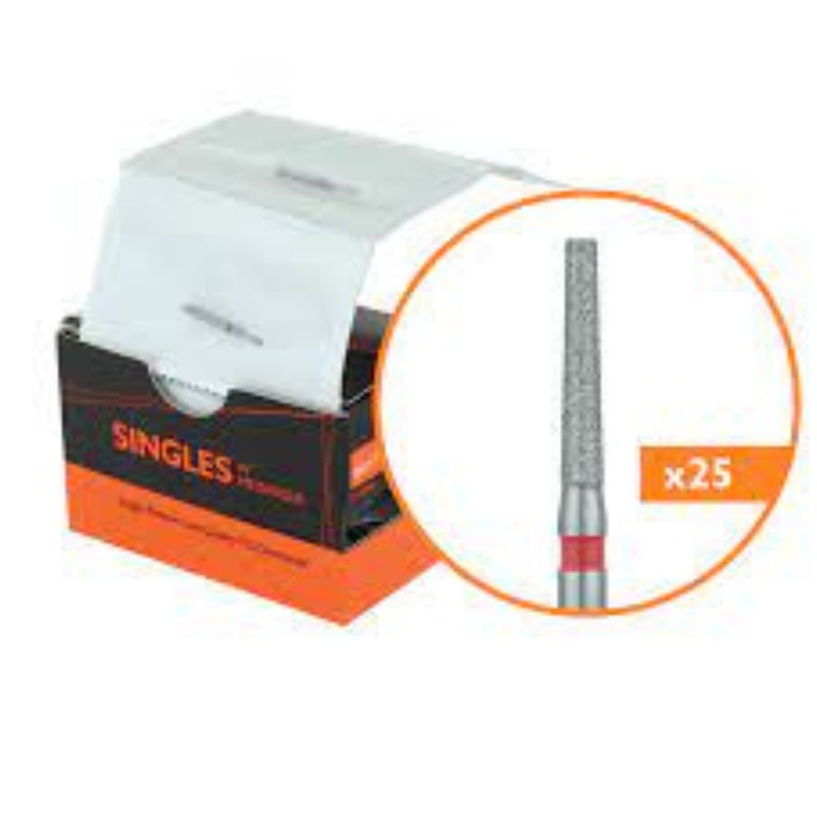 Meisinger Multi-Use Diamond Bur, FG, Long Tapered Flat End, #847F, 1.6 mm, Fine (Red), 5/Pk, 847F-016-FG thumbnail 4