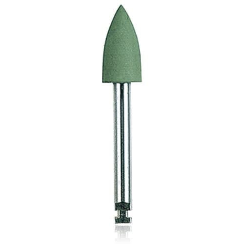 NTI Silicone Polishers, Green, Flame, RA (Right Angle) Shank, #50, 5 mm, High Shine, 10/Pk, P0132-047 thumbnail 4