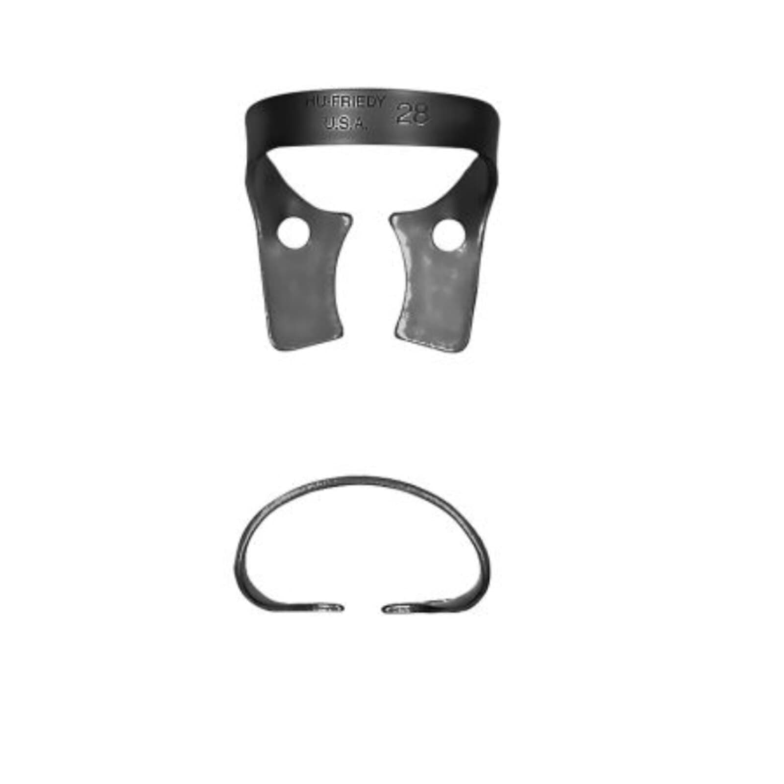 Hu-Friedy Black Line Rubber Dam Clamp #28, Wingless Lower Molar, RDCM28X thumbnail 2