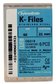 Kerr SybronEndo Stainless Steel K-Files, 21 mm, #40, Black, 6/Pk, 06019 thumbnail 8