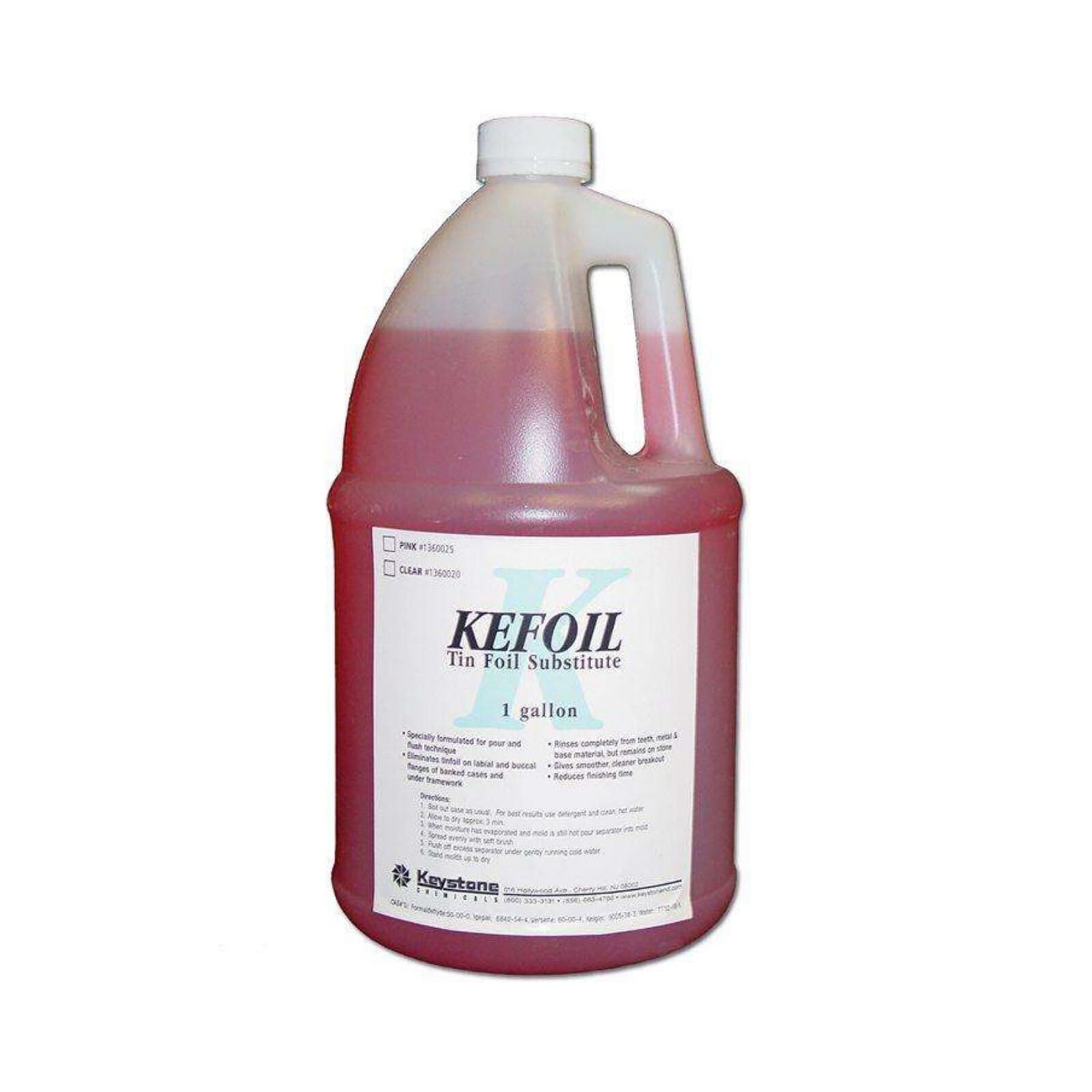 Keystone Kefoil Pink Tin Foil Substitute Liquid Separator, Alcohol-Free, 1 Gallon, 1360025 thumbnail 3
