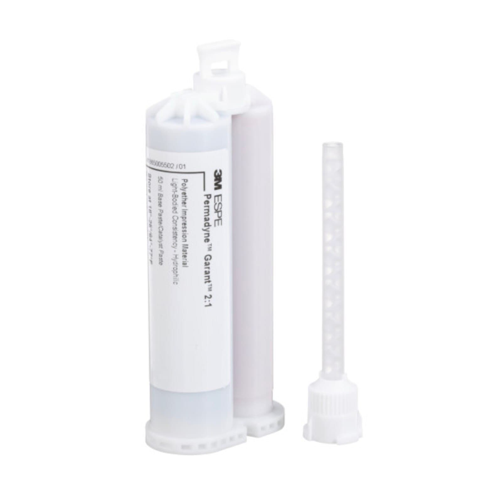 3M Permadyne Garant 2:1 Light Body Polyether Impression Material Refill, 4 x 50 mL Cartridges with 20 Garant Mixing Tips, 30413 thumbnail 2