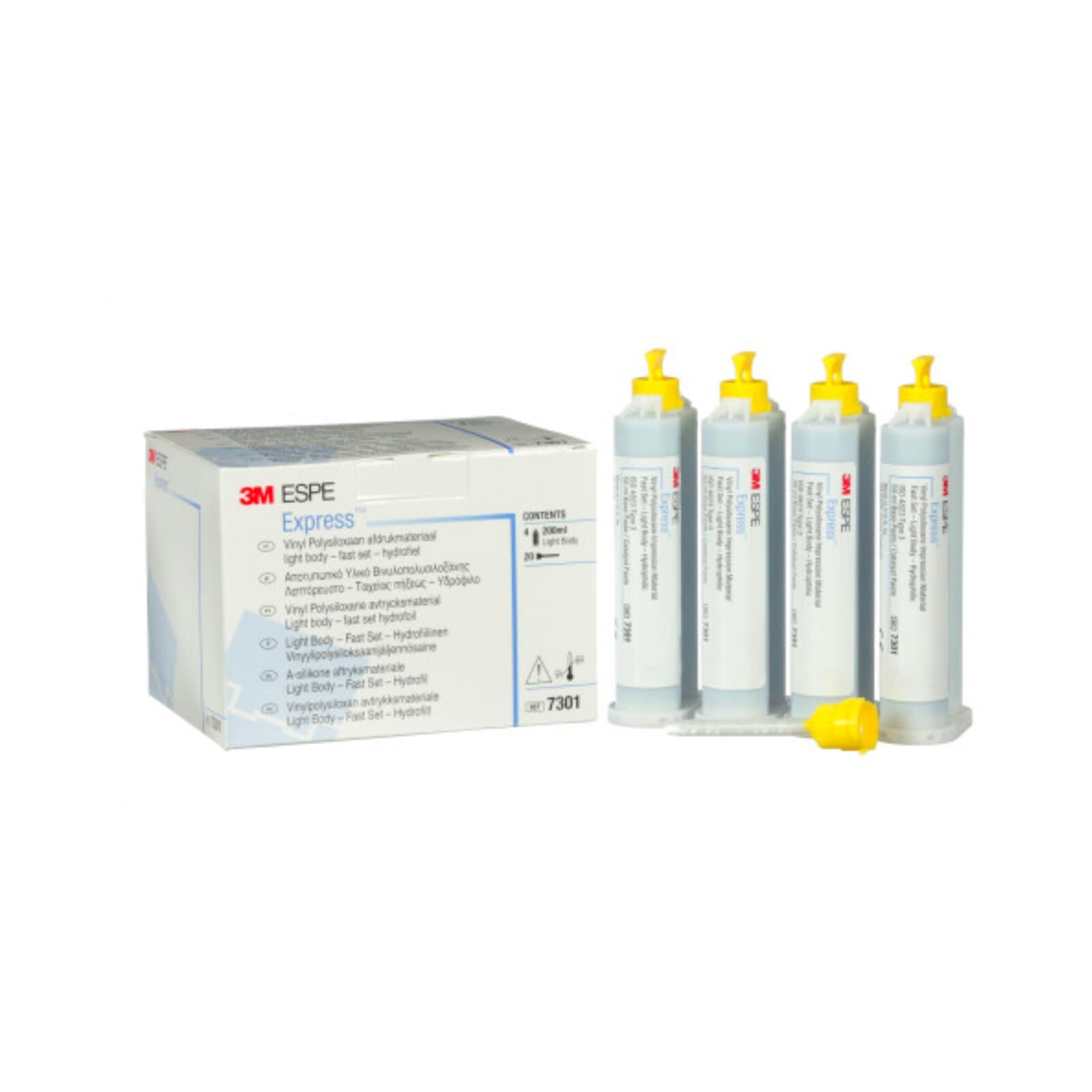 3M Express VPS Impression Material, Light Body, Regular Set, Green, Refill Pack, 4 x 50ml Cartridges with 20 Mixing Tips, 7302 thumbnail 8