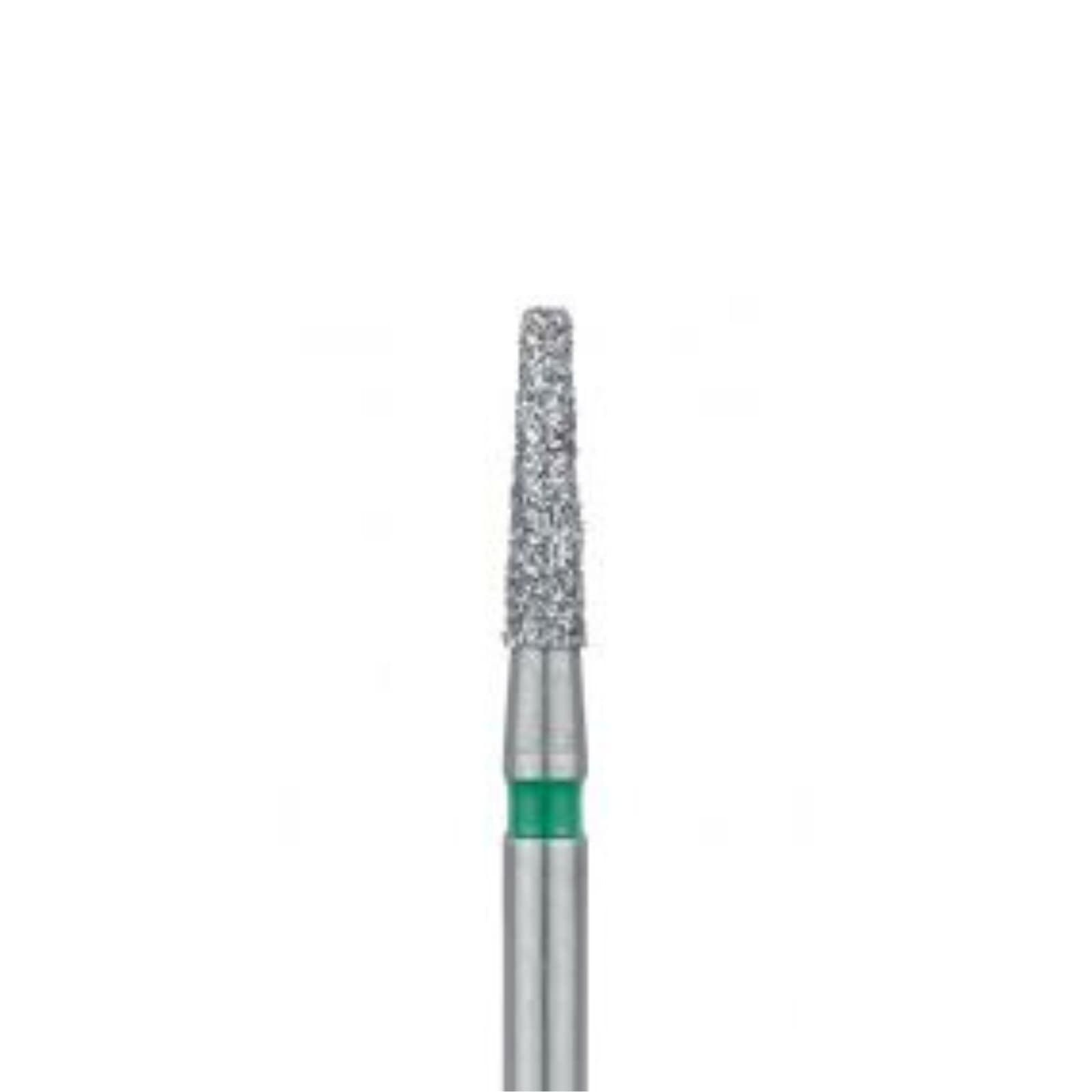 Meisinger 846G-016-FG Coarse Diamond Bur, Flat End Tapered, Friction Grip, 1.6 mm Head Diameter, 6.0 mm Head Length, Green Ring, 5/Pack thumbnail 3