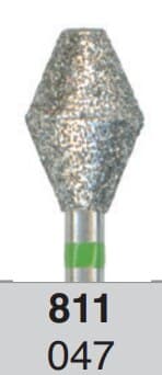 Kerr NTI Diamond Bur, FG, Coarse, Barrel Flat End, #811-047, 4.7 mm Diameter, 7.0 mm Length, 5/Pk, C811-047 thumbnail 2