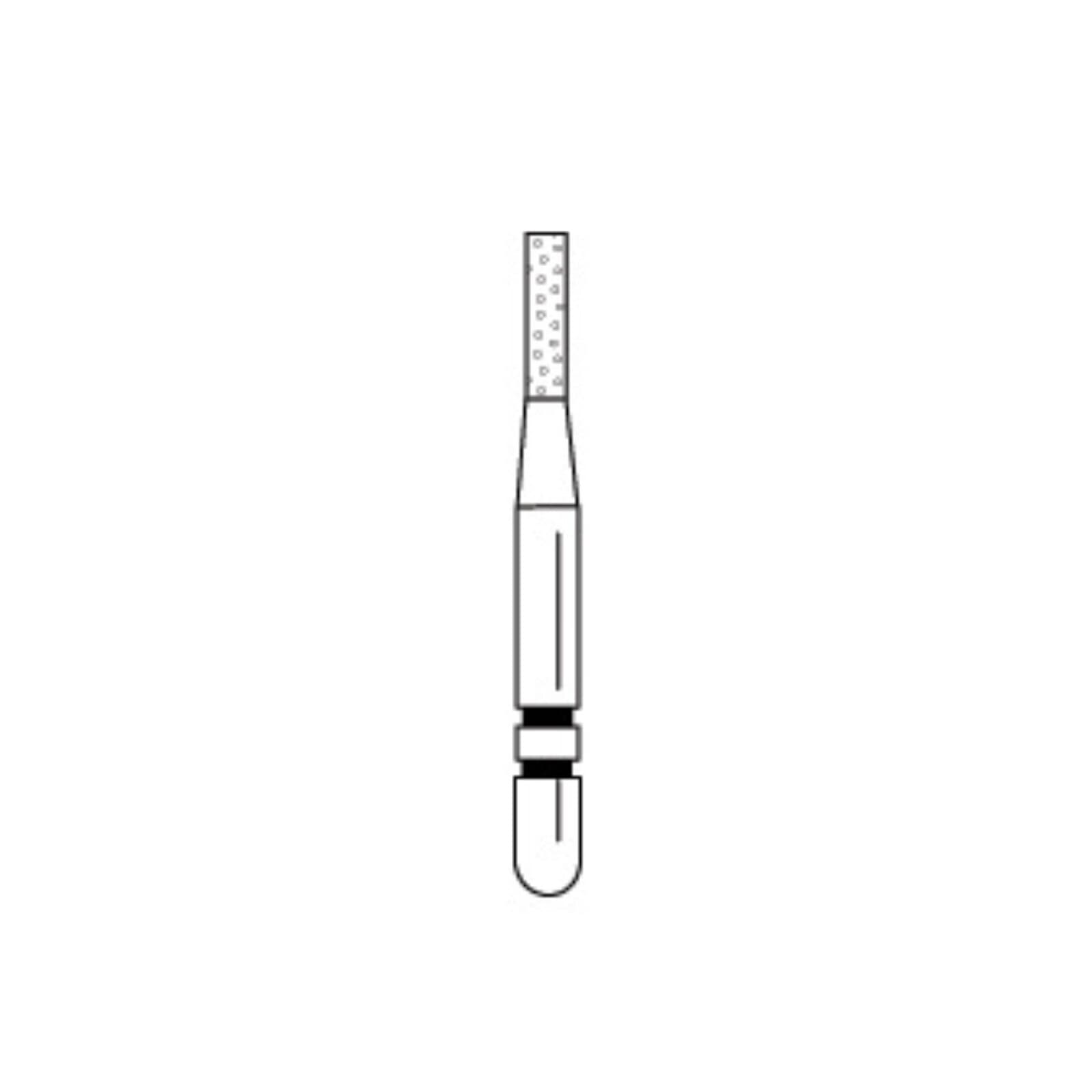Two Striper® Diamond Bur, FG, Medium, Blue, Cylinder Flat End, #513.4, 1.0 mm Diameter, 4.0 mm Length, 5/Pkg, 2015288 thumbnail 2