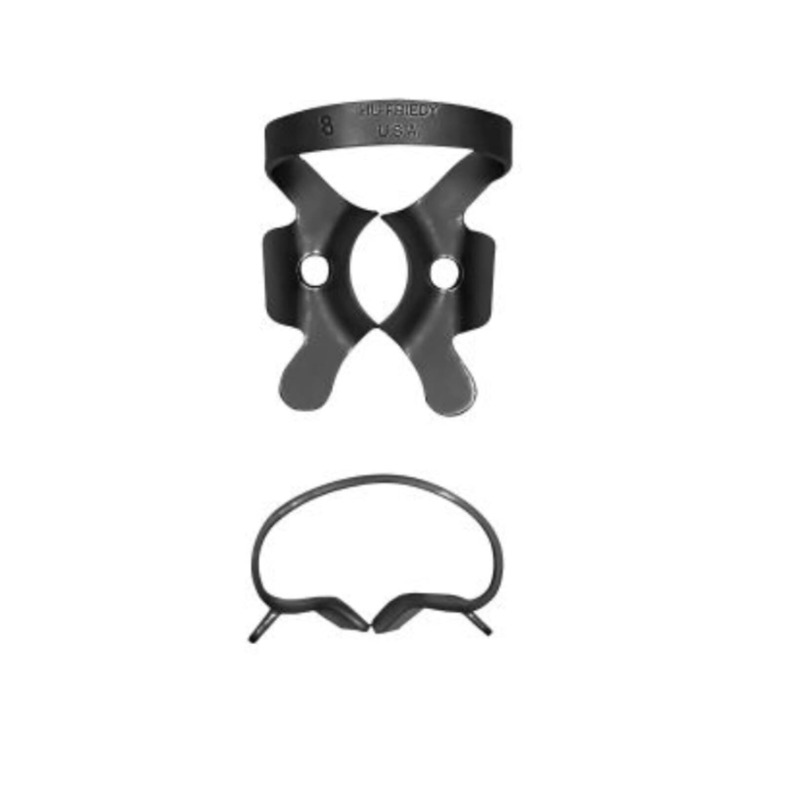 Hu-Friedy Black Line Rubber Dam Clamp #8, Winged, Upper Molars, RDCM8X thumbnail 2
