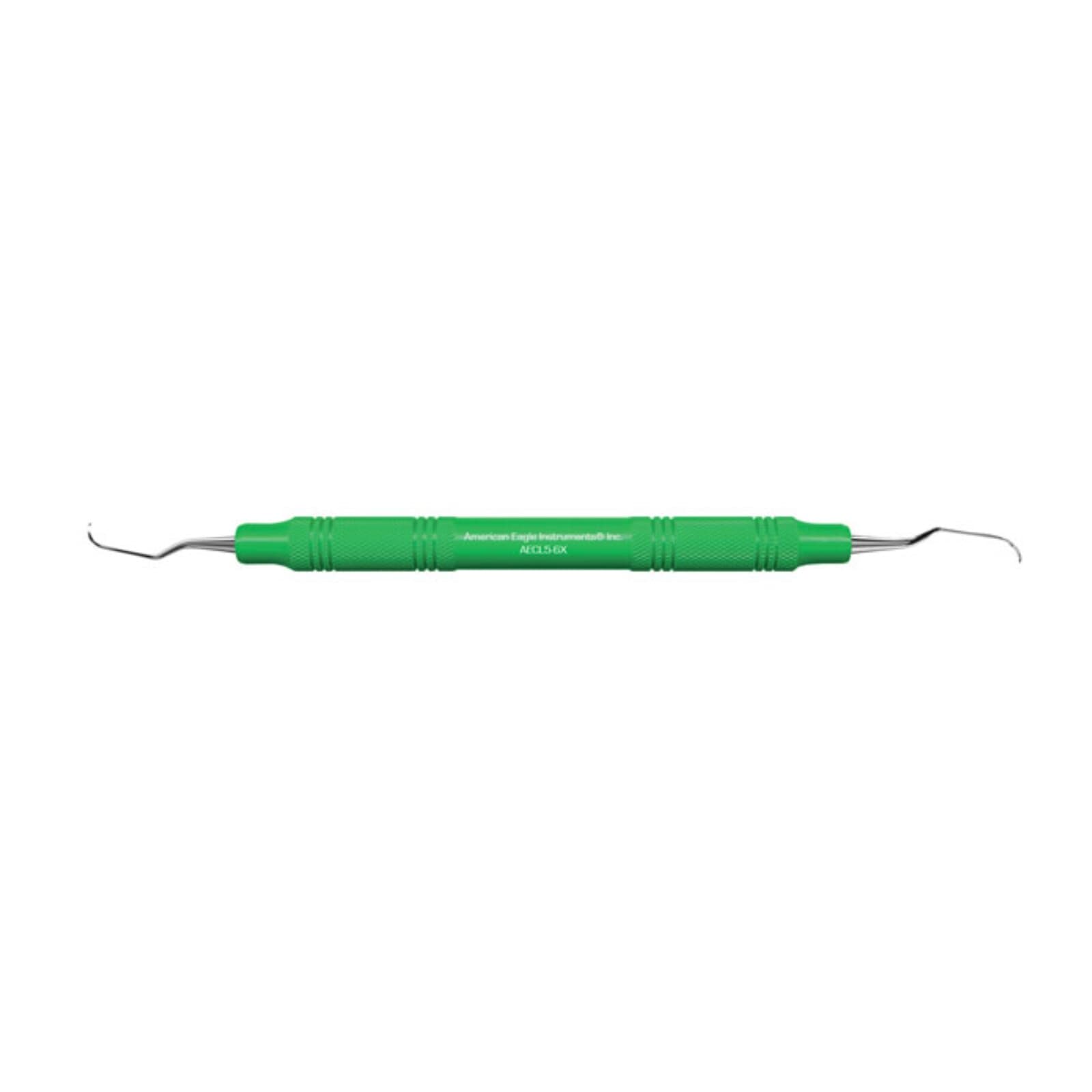 American Eagle Langer 5-6 (3/8) Curette, Double-Ended, EagleLite Resin Green Handle, AECL5-6X thumbnail 2