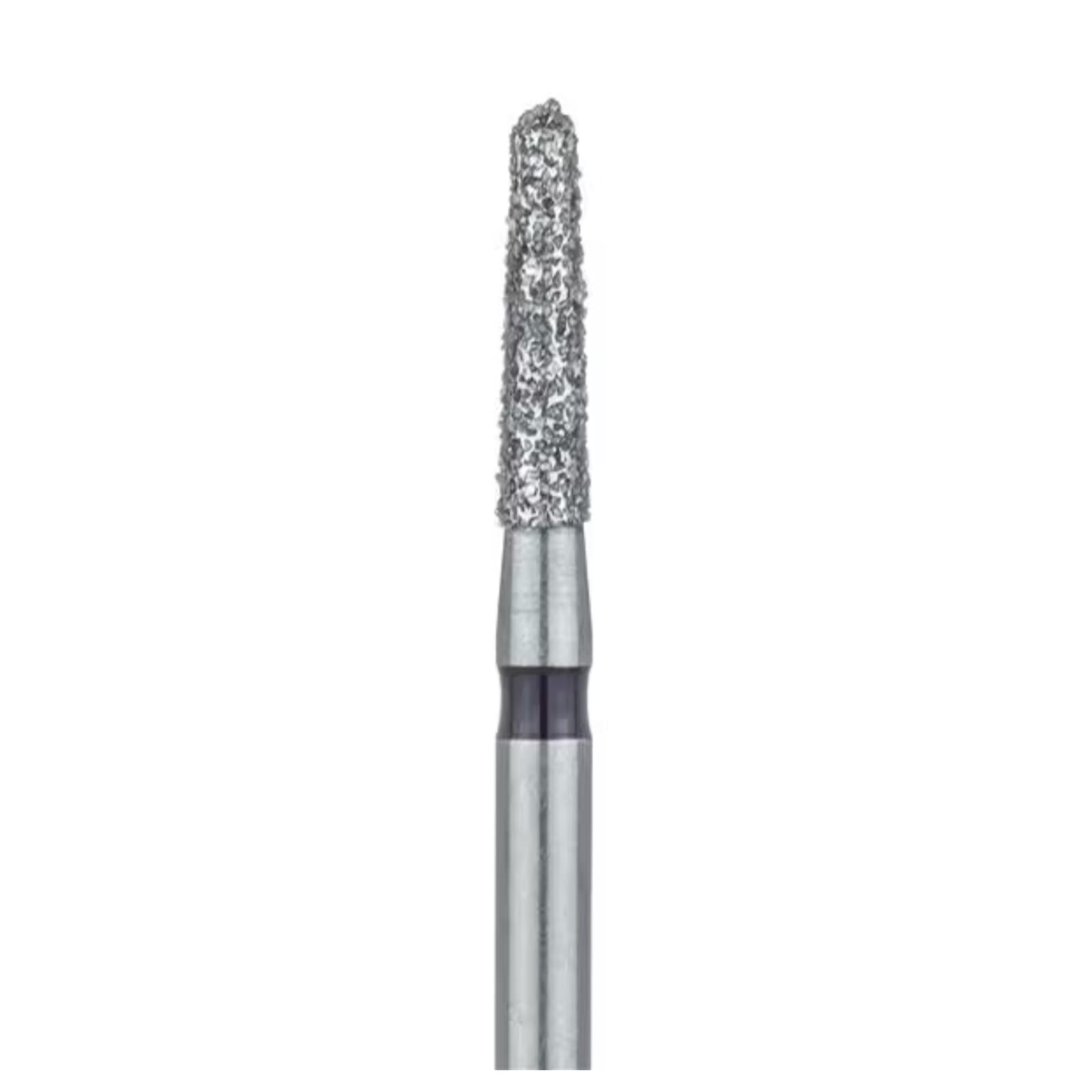 Meisinger 849H-016-FG Diamond Bur, Super Coarse, Round End Taper, Friction Grip, 1.6 mm Head Diameter, 6.0 mm Head Length, Black Ring, 5/Pkg thumbnail 3