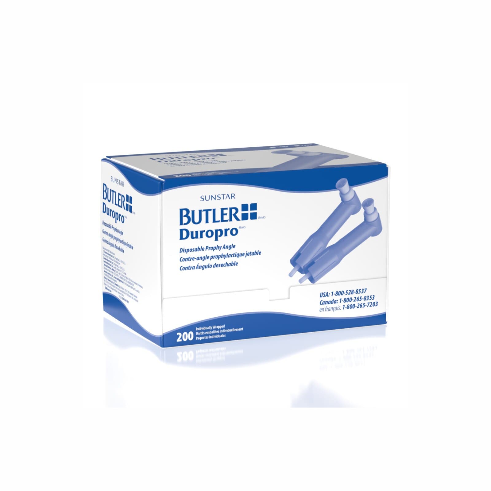 Sunstar Butler DuroPro Disposable Prophy Angles, Firm 4-Web Cup, Latex-Free, 200/Box, 1205PA thumbnail 9