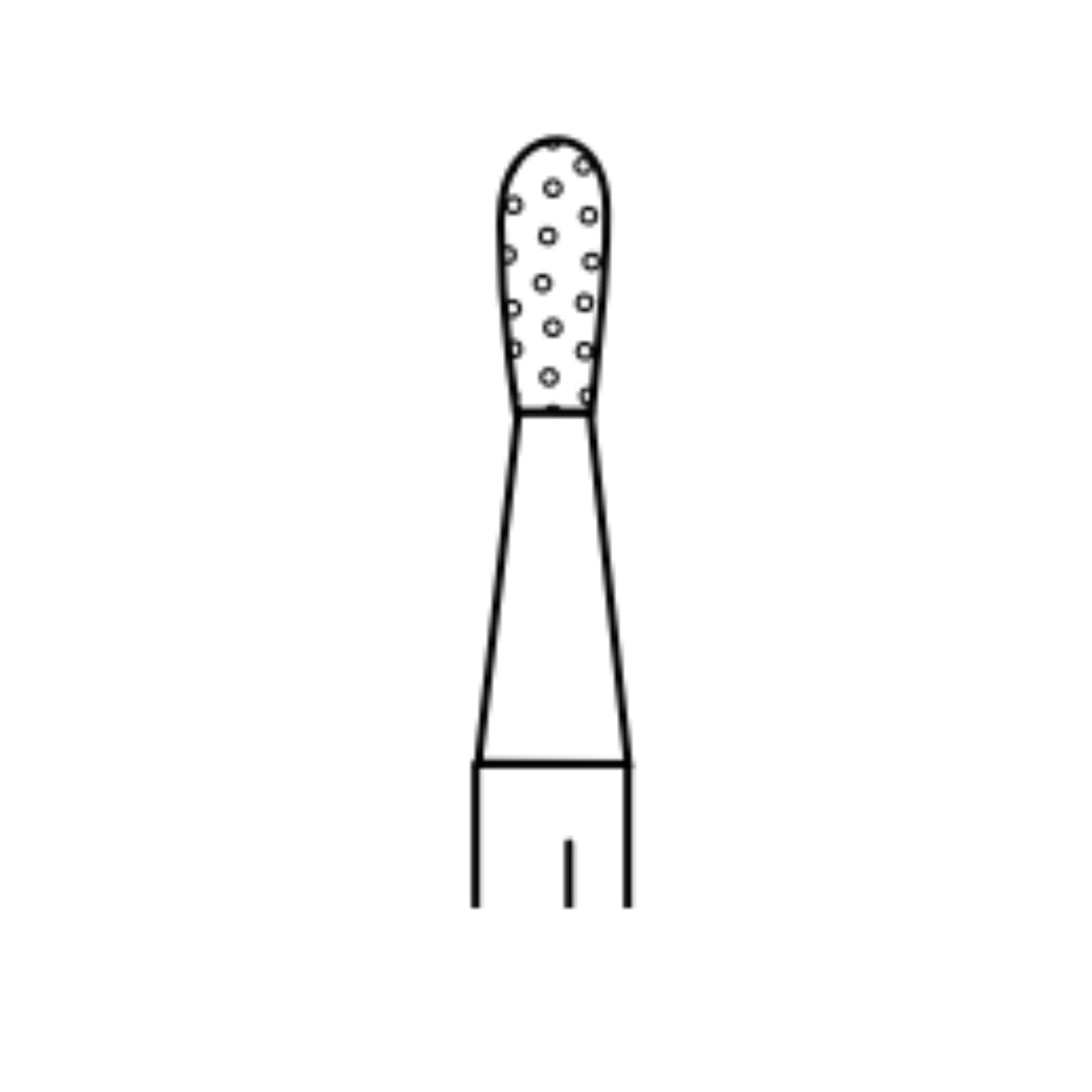 Two Striper® Diamond Bur, FG Long Shank, Pear/Round End, Coarse, Green, #L362.3, 1.3 mm Major/1.1 mm Minor Diameter, 3.0 mm Length, 5/Pkg thumbnail 2