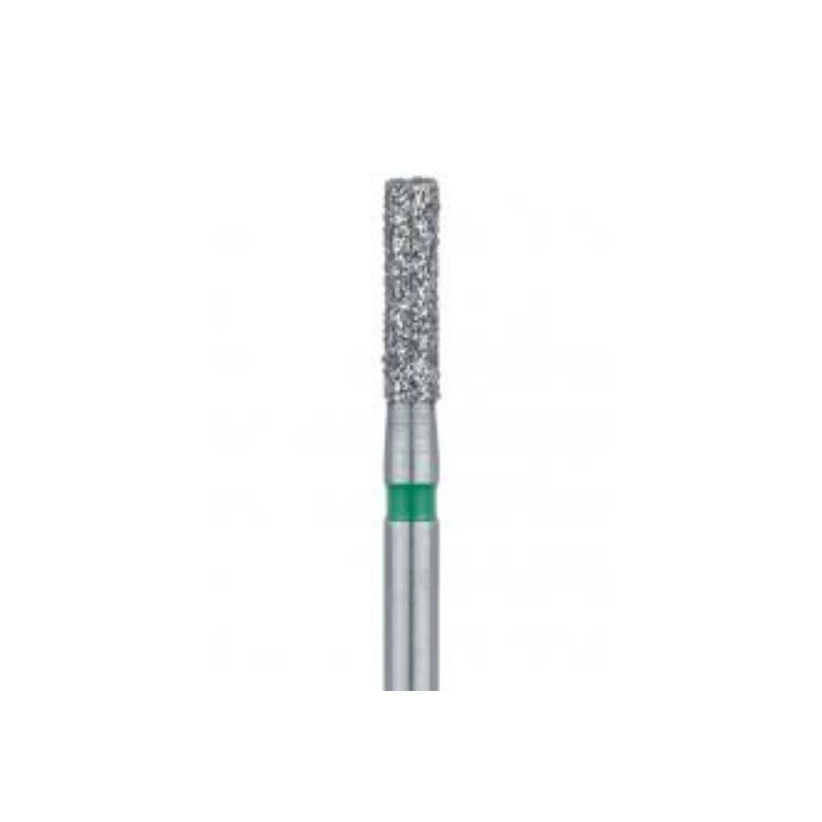 Meisinger 837G-016-FG Coarse Diamond Bur, Long Cylinder, Friction Grip, 1.6 mm Diameter, 6 mm Working Length, Green Ring, 5/Pack thumbnail 3