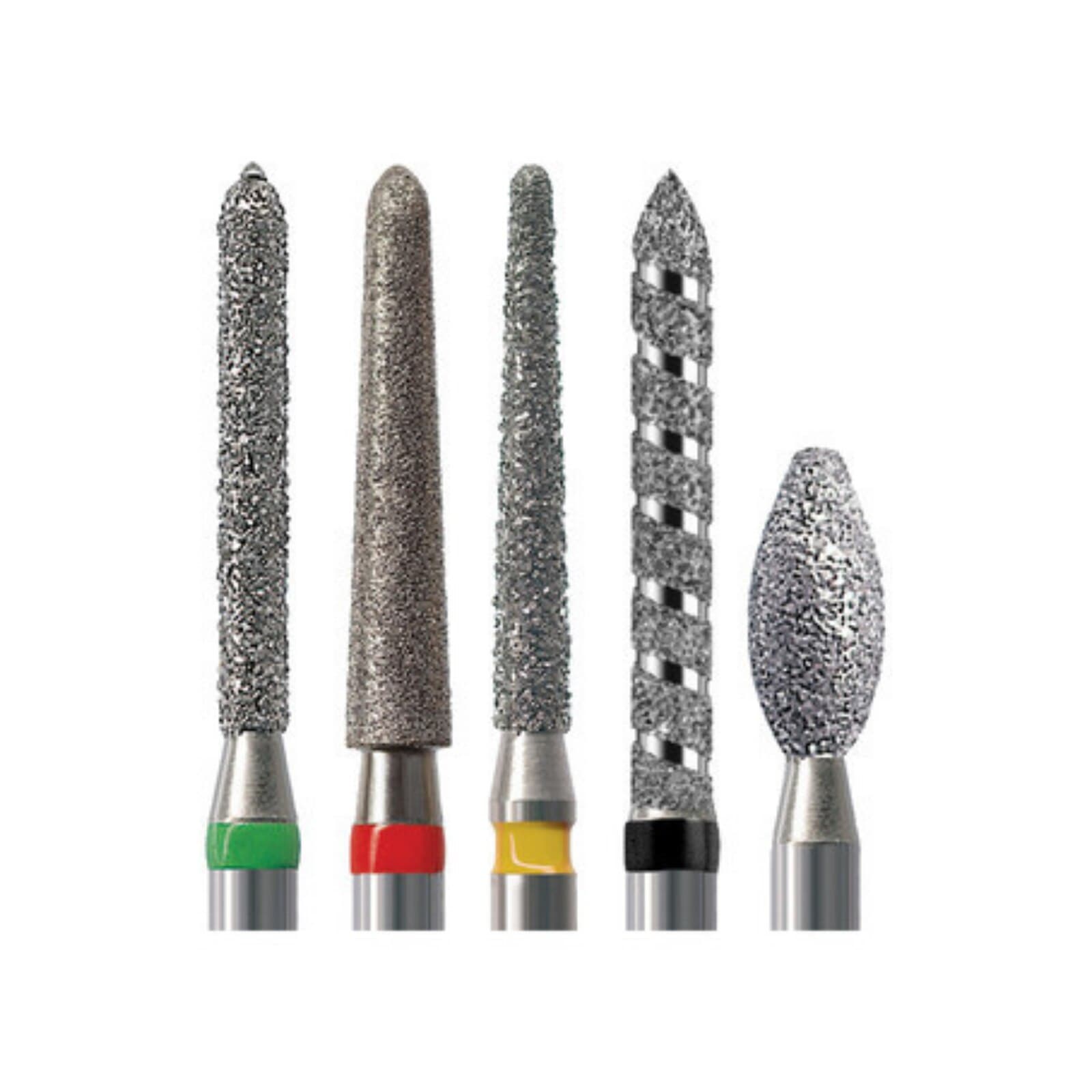 NTI FG Diamond Bur, Medium Grit, Pear Round End, #830-016 (M830-016), 1.6 mm Diameter, 2.7 mm Length, Friction Grip, 5/Pk thumbnail 2