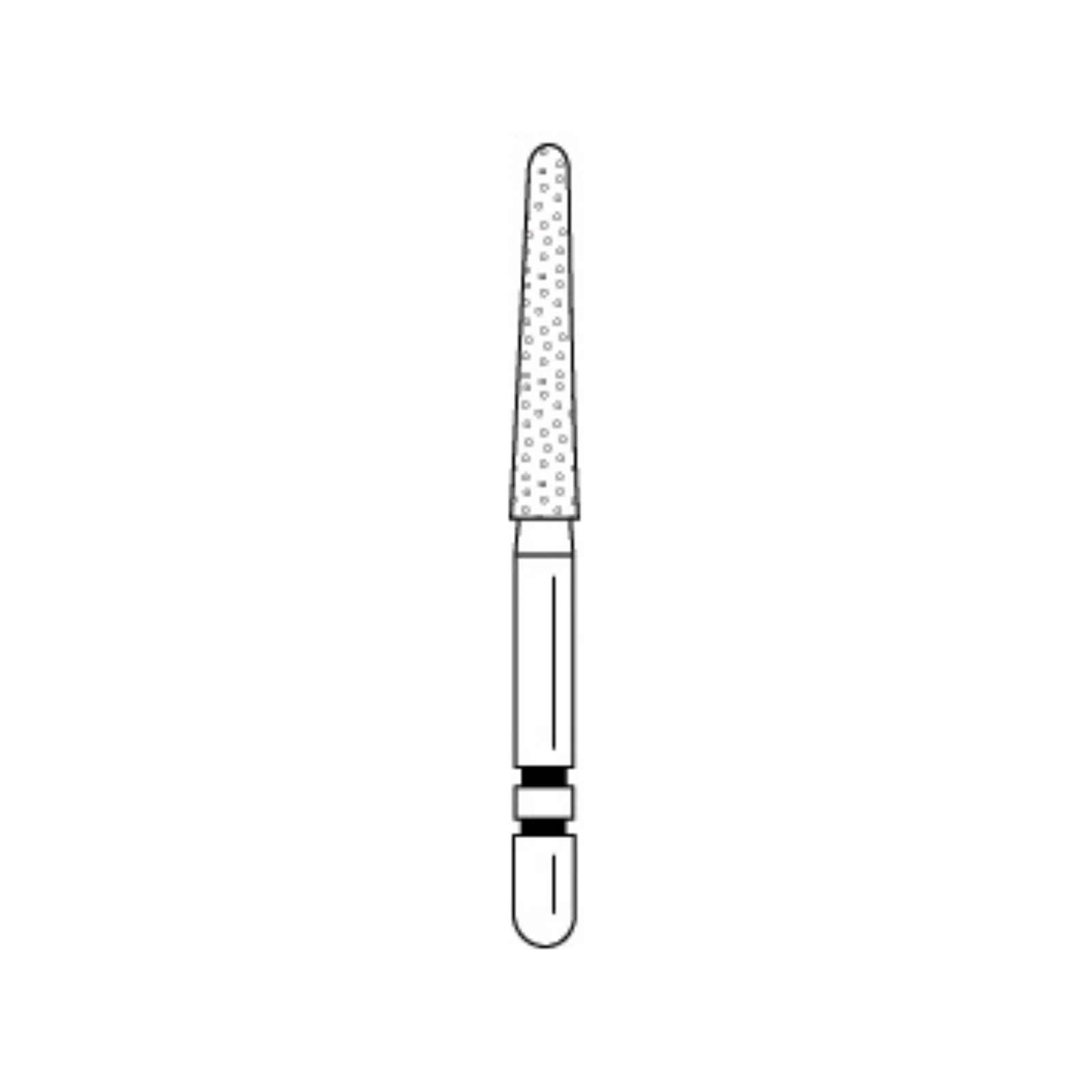 Two Striper Diamond Burs, FG, Round-End Taper, 770.10F, 1.8 mm Major/1.1 mm Minor Diameter, 10 mm Length, Fine, Red, 5/Pk, 2015489 thumbnail 7
