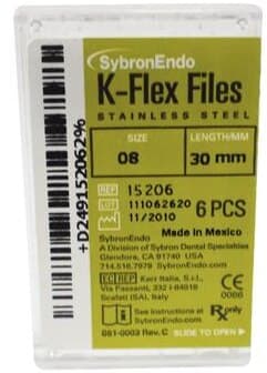 Kerr K-Flex Files, Stainless Steel, 30 mm, #08, Gray, 6/Pk, 15206 thumbnail 13