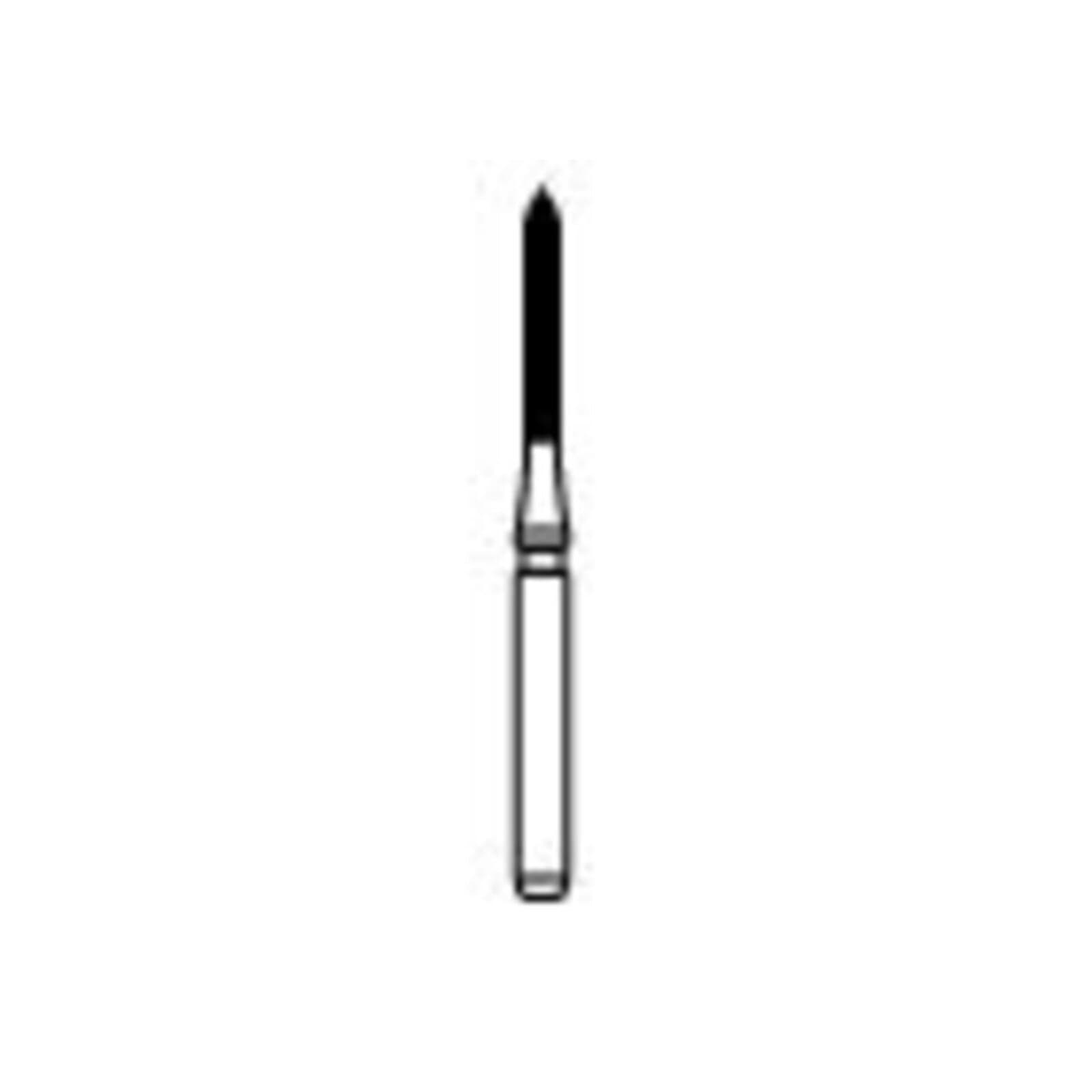 NTI Trimming & Finishing Carbide Bur, 12-Flute, FG, Parallel Bevel, Red, H283-010, 1.0 mm, 5/Pkg thumbnail 2