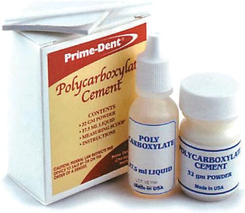 Prime-Dent Polycarboxylate Luting Cement Kit, Self-Cure, 32g Powder / 17.5mL Liquid, 010-036 thumbnail 2