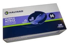 Halyard Purple Nitrile Exam Gloves, Powder-Free, Non-Sterile, Medium, 100/Box, 55082 thumbnail 2