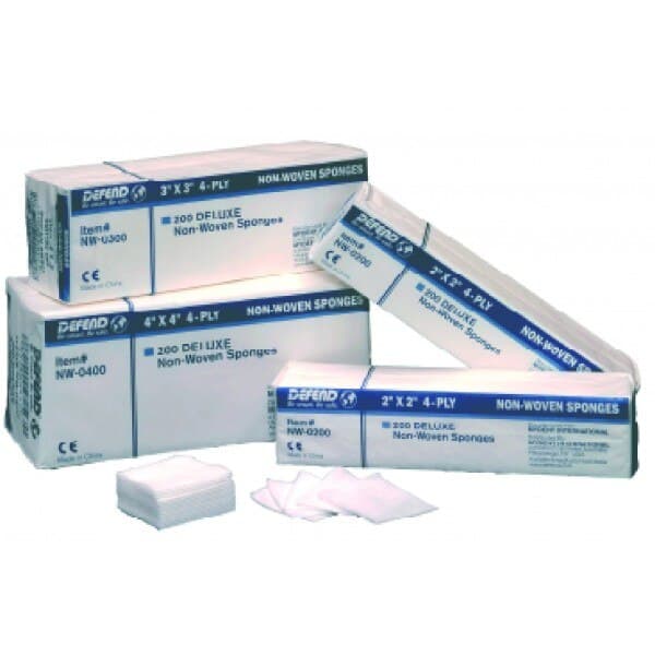 Defend Non-Woven Gauze Sponges, Non-Sterile, 4-Ply, 4" x 4", 2000/Case, NW-0400 thumbnail 5