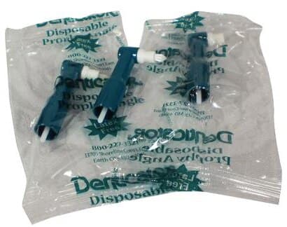 Denticator Disposable Prophy Angle with Tapered Brush, Latex-Free, 90° Angle, Green, 72/Box - Denticator Disp Prophy Angle W/Brush Taper 72/Bx - Image 1