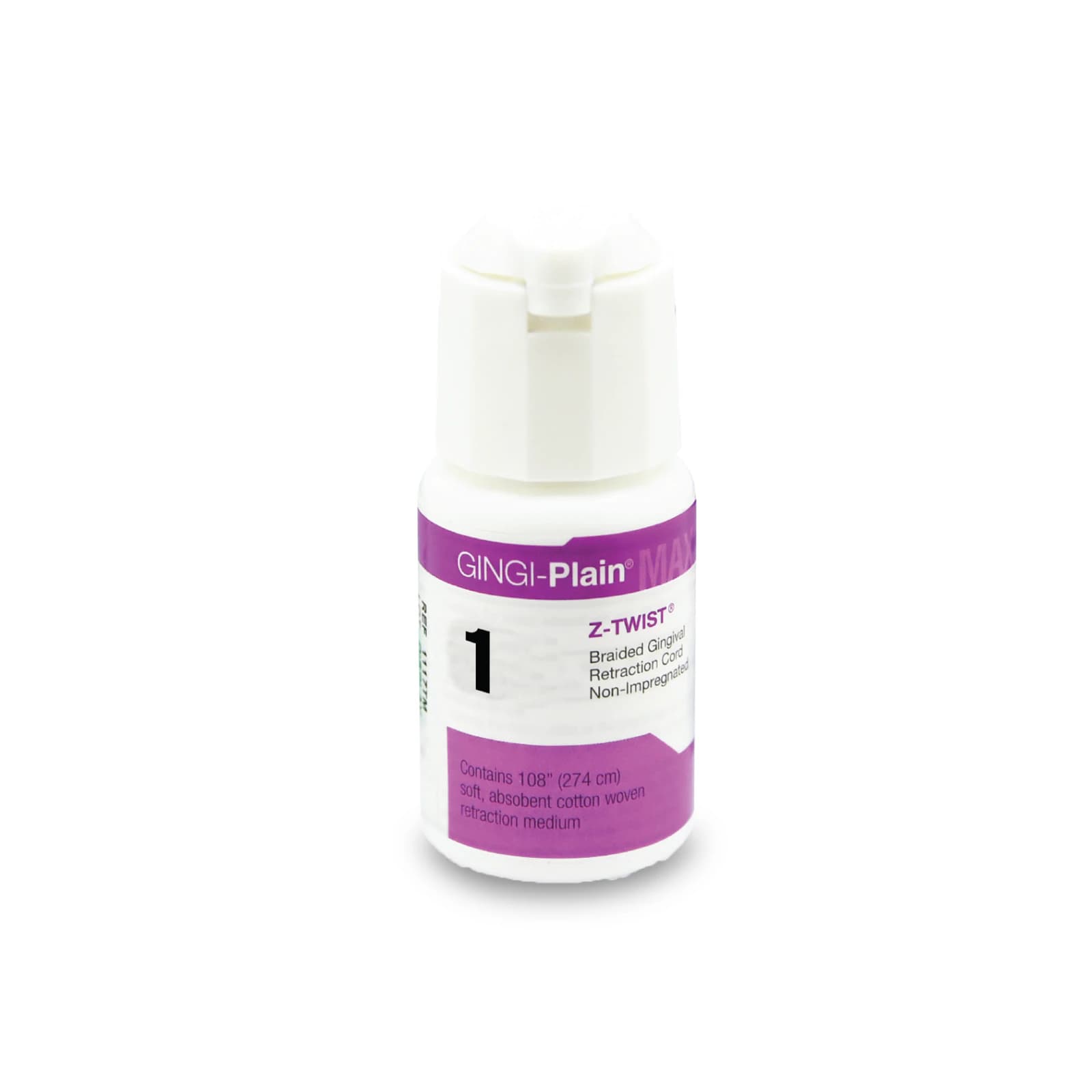 Gingi-Plain® MAX Z-Twist® Weave Non-Impregnated Retraction Cord, #1 Thin, 100% Cotton, 108" Bottle, 11171M thumbnail 6