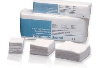 100% Cotton Nonwoven Sponges, Non-Sterile, 3" x 3", 4-Ply, 4000/Case, 300632 thumbnail 4