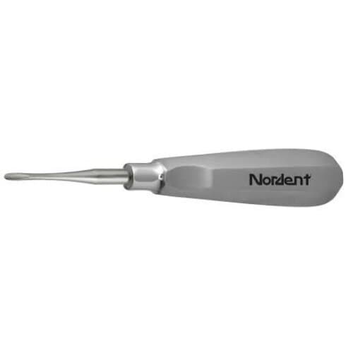 Nordent #81 Modified Apexo Straight Surgical Elevator, Single End, 3.0mm Blade, Stainless Steel, #201 Handle thumbnail 3