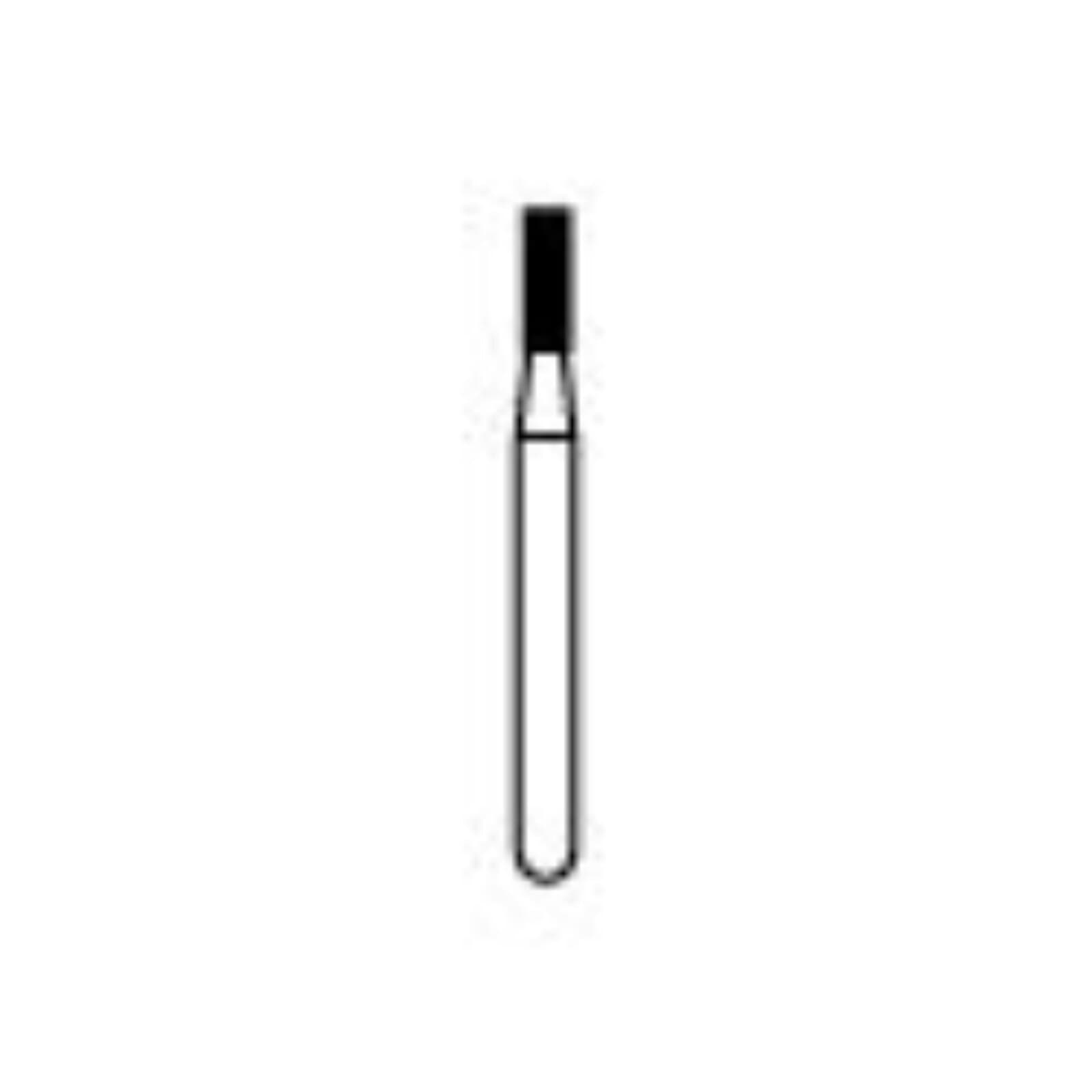 NTI Diamond Bur, FG, Medium Grit, Flat End Cylinder, #835-012 / M835-012, 1.2 mm Diameter, 4.0 mm Head Length, Gray, 5/Pk thumbnail 2
