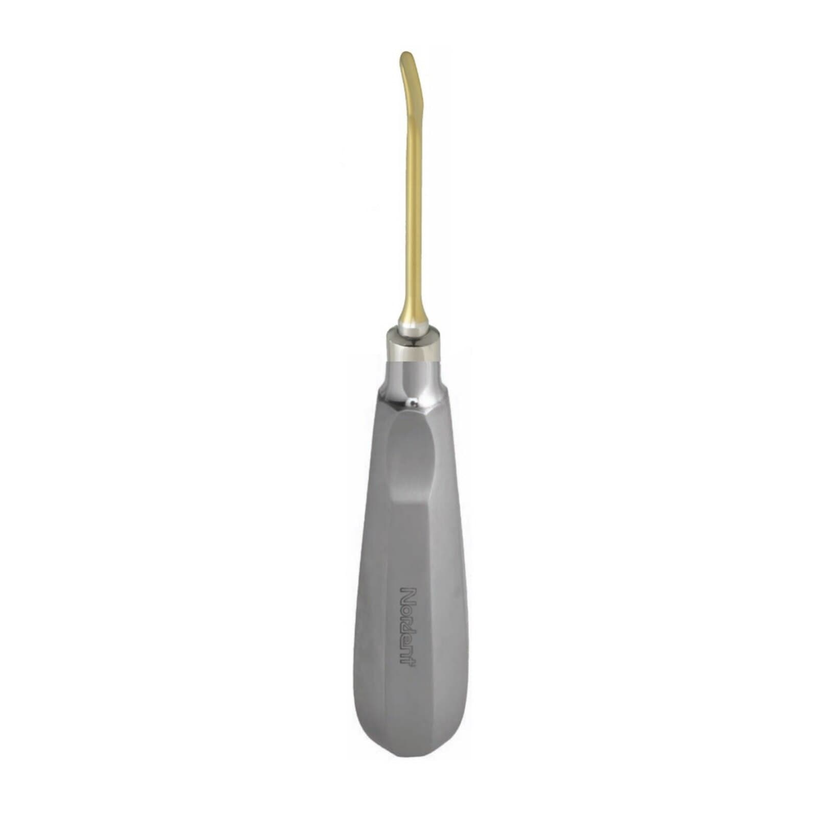 Nordent #5CT Luxating Elevator, 5 mm Curved, Single End, Titanium Nitride Coated, Stainless Steel Handle thumbnail 3
