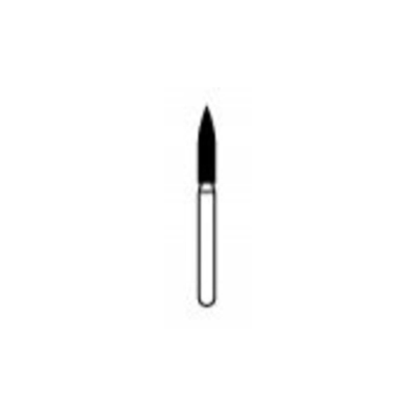 NTI Diamond Bur, Flame, Fine Grit, Friction Grip (FG), #862-016, 1.6 mm Diameter, 8.0 mm Length, 5/Pkg, F862-016 thumbnail 2