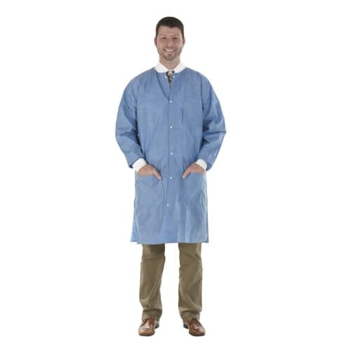 SafeWear High Performance Lab Coat, X-Large, Deep Blue, SMS, 3 Pockets, Snap Front, 12/Pk, 8107-D thumbnail 10
