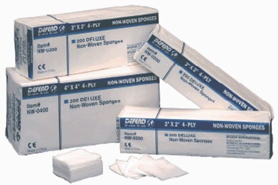 Defend Non-Woven Sponges, Non-Sterile, 4-Ply, 2" x 2", 5000/Case, NW-0200 thumbnail 6