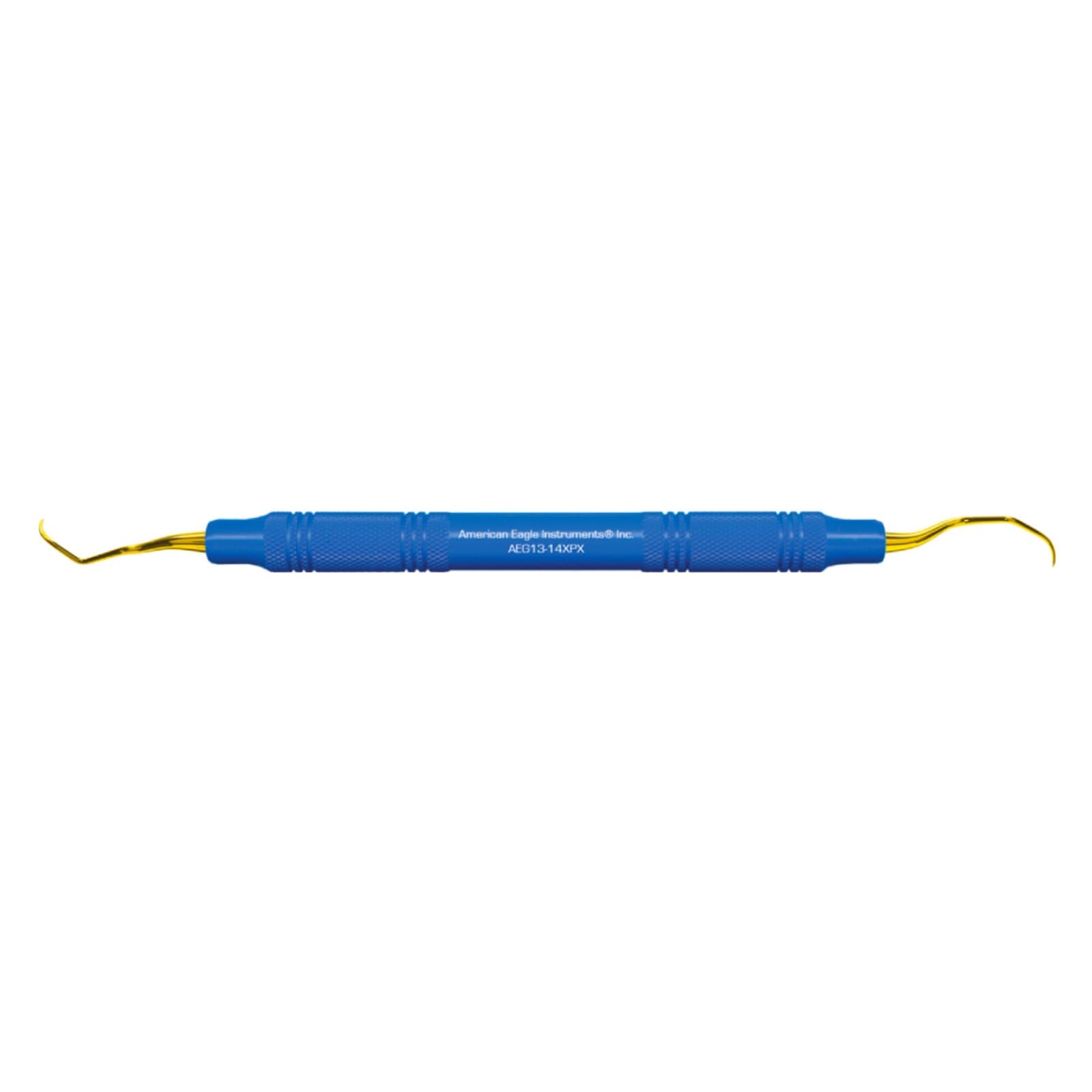American Eagle Standard Gracey Curette, XP Sharpen-Free, #13-14, Posterior Distal, EagleLite Resin Handle, 3/8", Blue, 1/Pk, AEG13-14XPX thumbnail 13