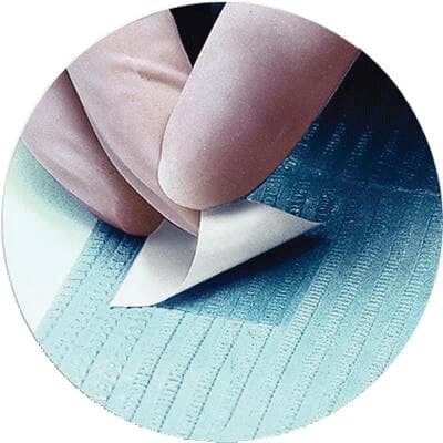 Crosstex Sani-Tab Chain-Free Patient Towel/Bib, 2-Ply Tissue + 1-Ply Poly, White, 13" x 19", 400/Case, WEXWHT thumbnail 5