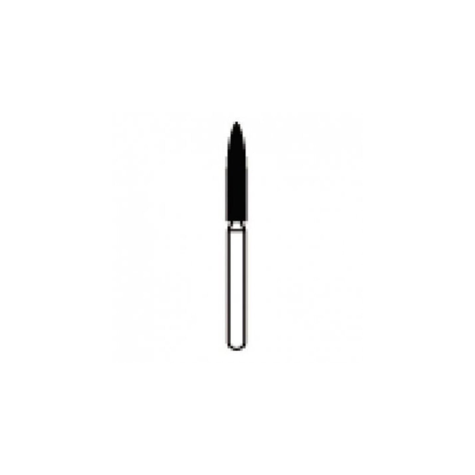 NTI FG Diamond Bur, Coarse, Flame Point End, #863-018 / C863-018, 1.8 mm Diameter, 10.0 mm Length, 5/Pk thumbnail 2