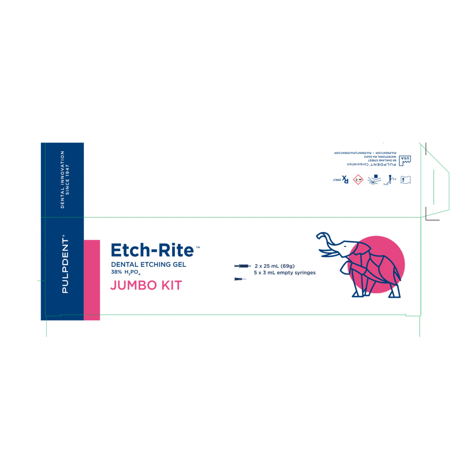 Etch-Rite 38% Phosphoric Acid Etching Gel, Jumbo Syringe Kit, Blue, 2 x 25 mL Syringes with 5 x 3 mL Empty Syringes and 50 Tips, ET-50 thumbnail 14