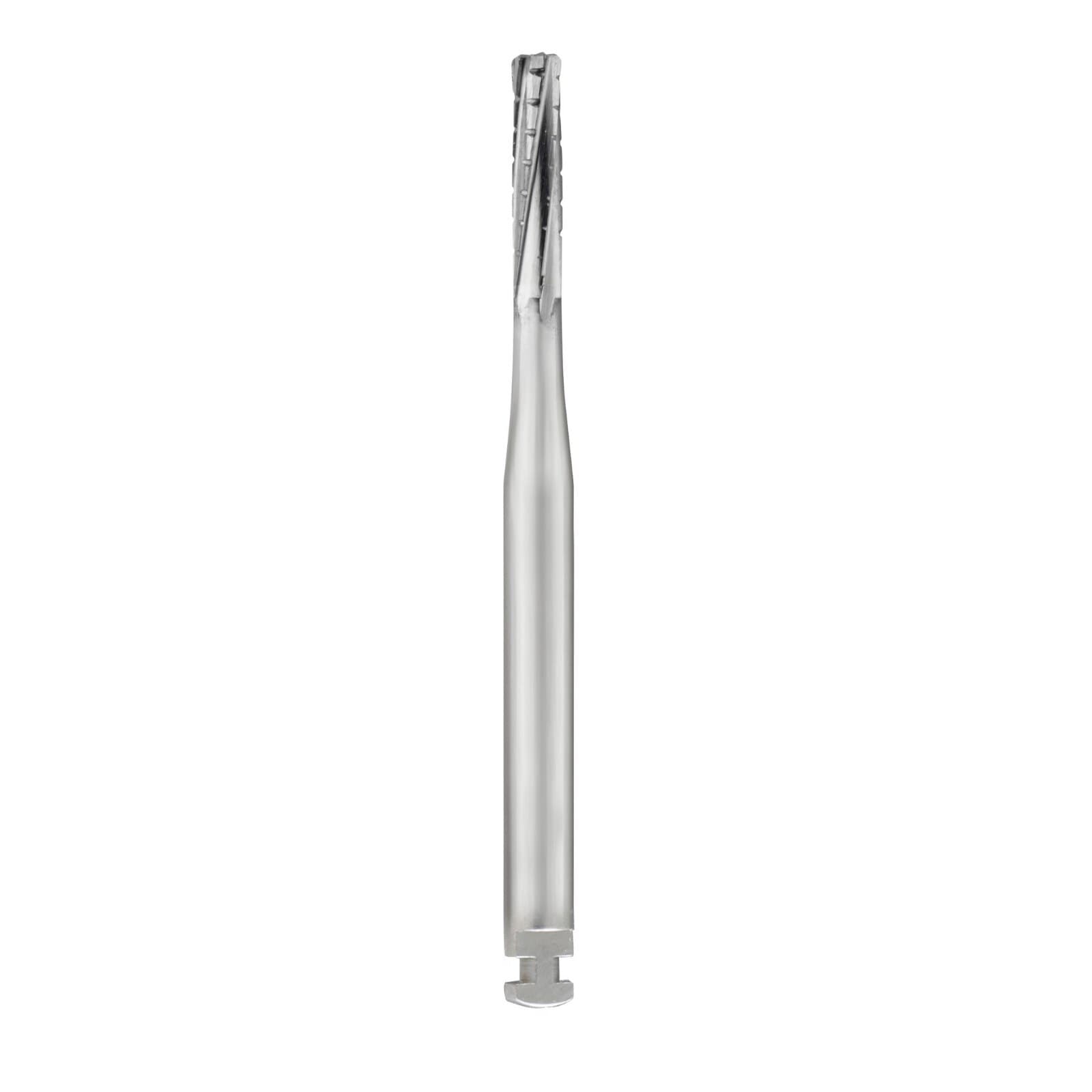 SS White Standard Operatory Carbide Bur, RA (Right-Angle Latch), Straight Fissure Crosscut, Flat End, #558L, 1.2 mm Diameter, 5.0 mm Head Length, 10/Pkg thumbnail 2