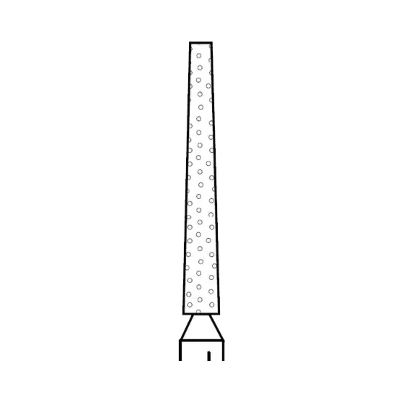 Two Striper Diamond Bur, FG, Flat-End Taper, #721.10C, Coarse, Green, 1.3 mm Major/0.8 mm Minor Diameter, 10 mm Head Length, 5/Pk, 2015356 thumbnail 3