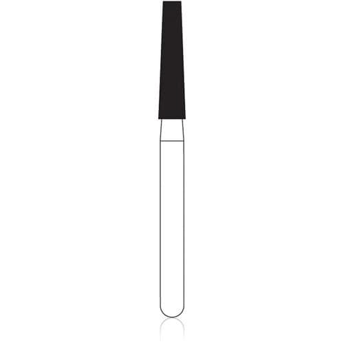 NTI Diamond Bur, FG, Taper Flat End, #SC848-018, 1.8 mm, Super Coarse, Black, 5/Pk thumbnail 3