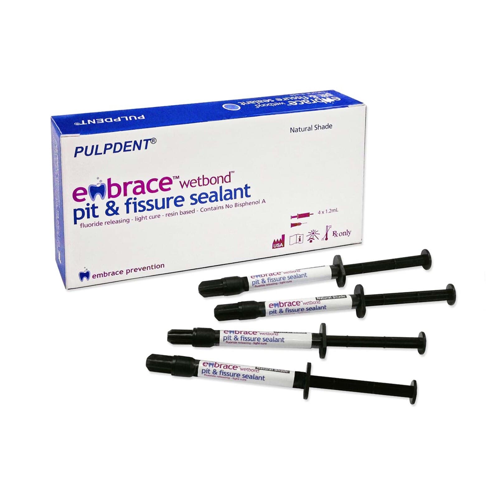 Pulpdent Embrace WetBond Pit & Fissure Sealant, Off-White, 1.2 mL Syringe, 4/Pk, EMSW thumbnail 10