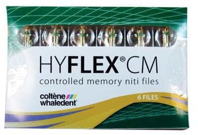 Coltene HyFlex CM Controlled Memory NiTi Rotary File, .04 Taper, 25mm, Size #45, 6/Pack - HyFlex&trade; CM NiTi Rotary Files - Taper .04 - 25mm #45 - Image 1